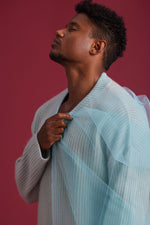 Cashmere V-Neck Sporty mint / cream