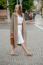 Cashmere Mantel Dust natur graubeige - Verena von Eschenbach