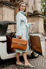 Cashmere Mantel Dust puderblau - Verena von Eschenbach