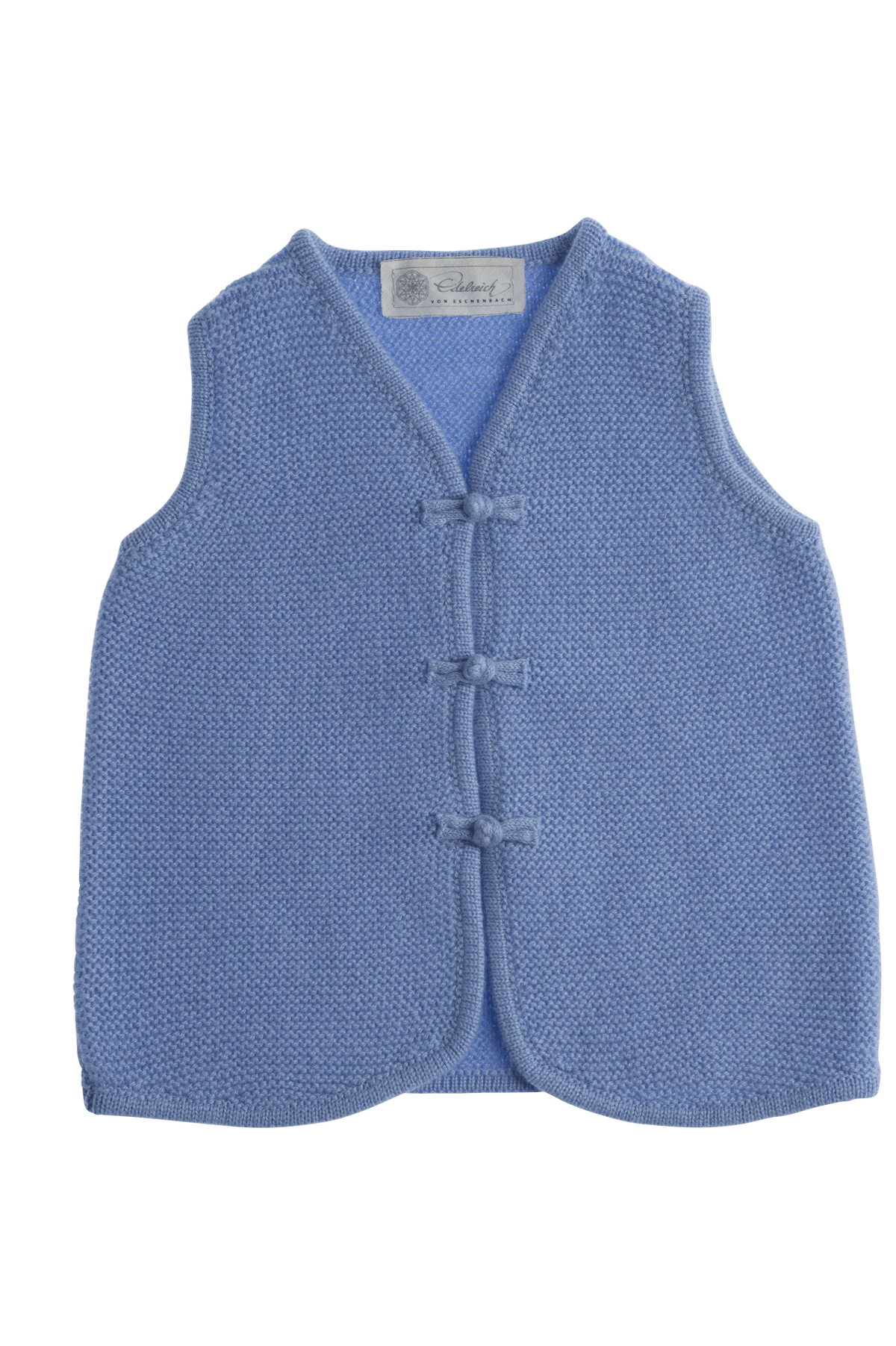 Cashmere Baby Weste Venja mit Knöpfen himmelblau - Verena von Eschenbach