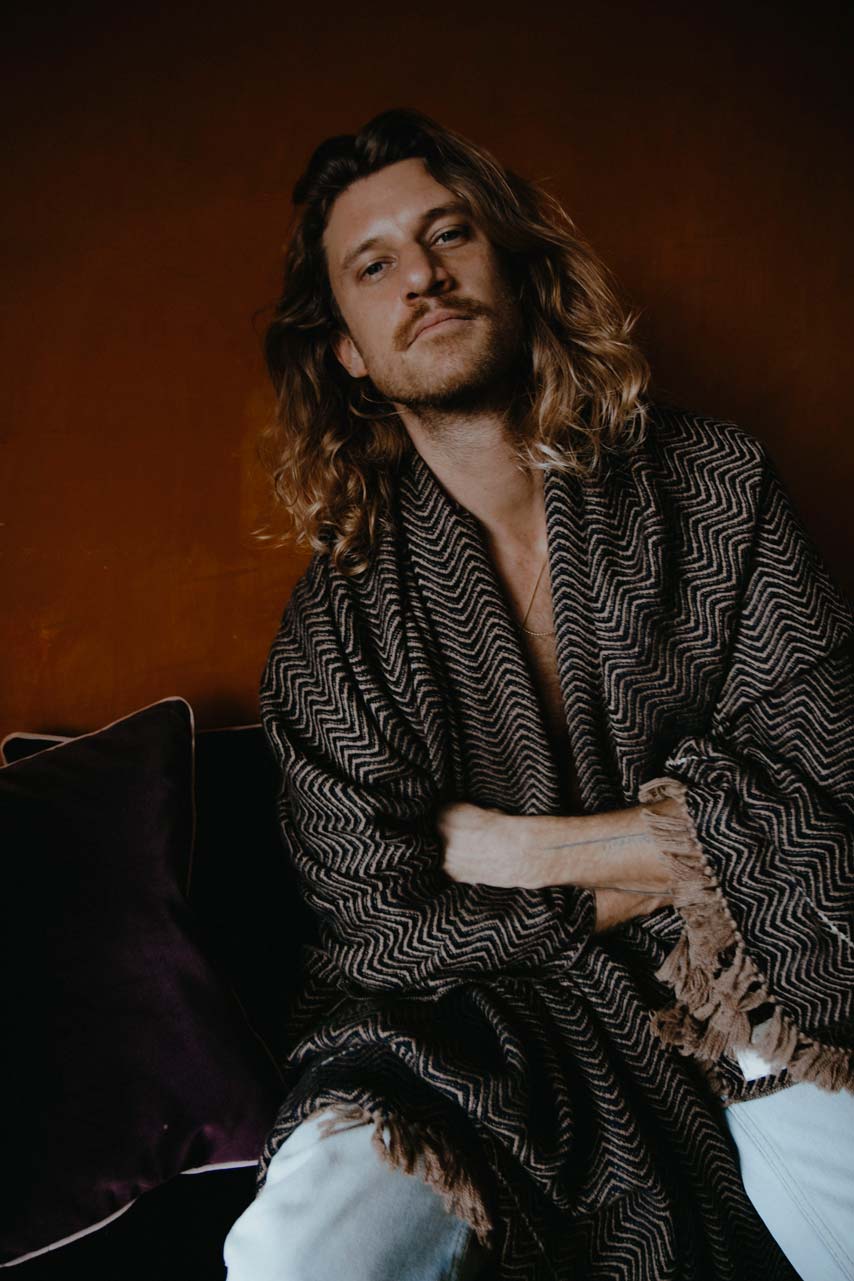 Babycamel Decke Jagat naturcamel navy