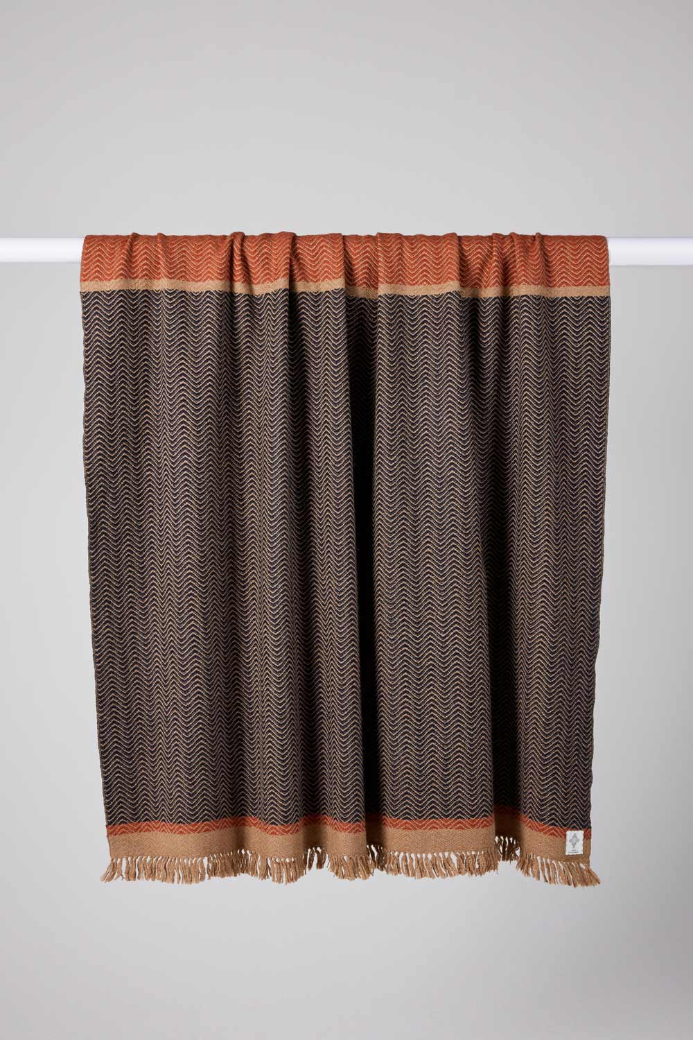 Babycamel blanket Jagat natural camel copper orange navy