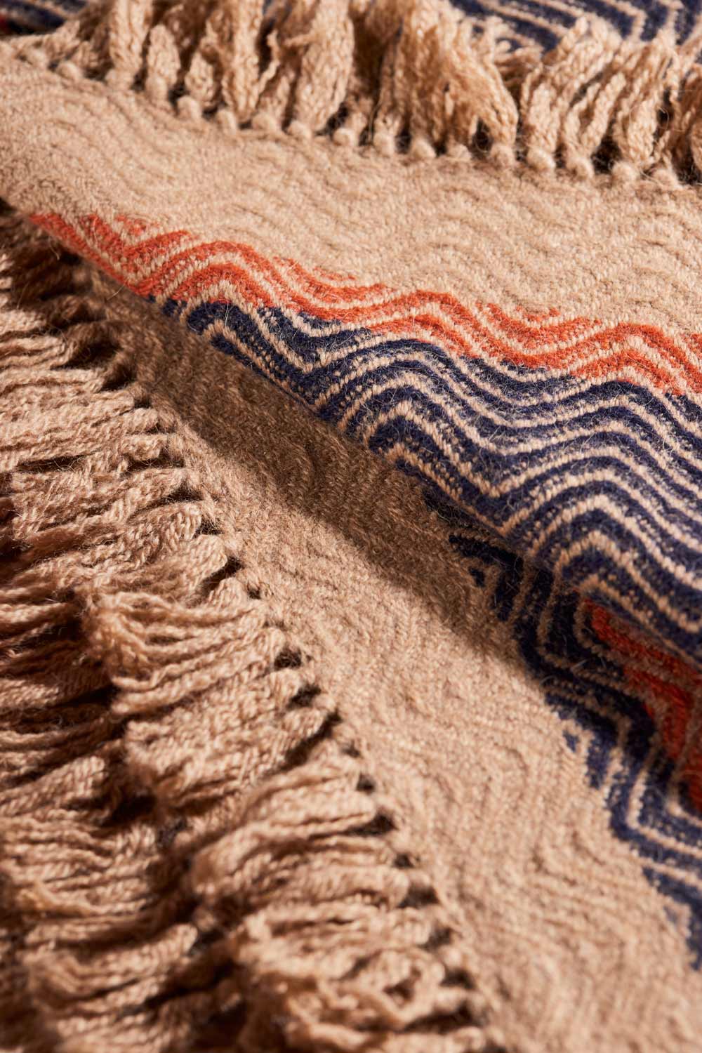 Babycamel blanket Jagat natural camel copper orange navy