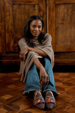 Cashmere Poncho Storm graubraun - Verena von Eschenbach