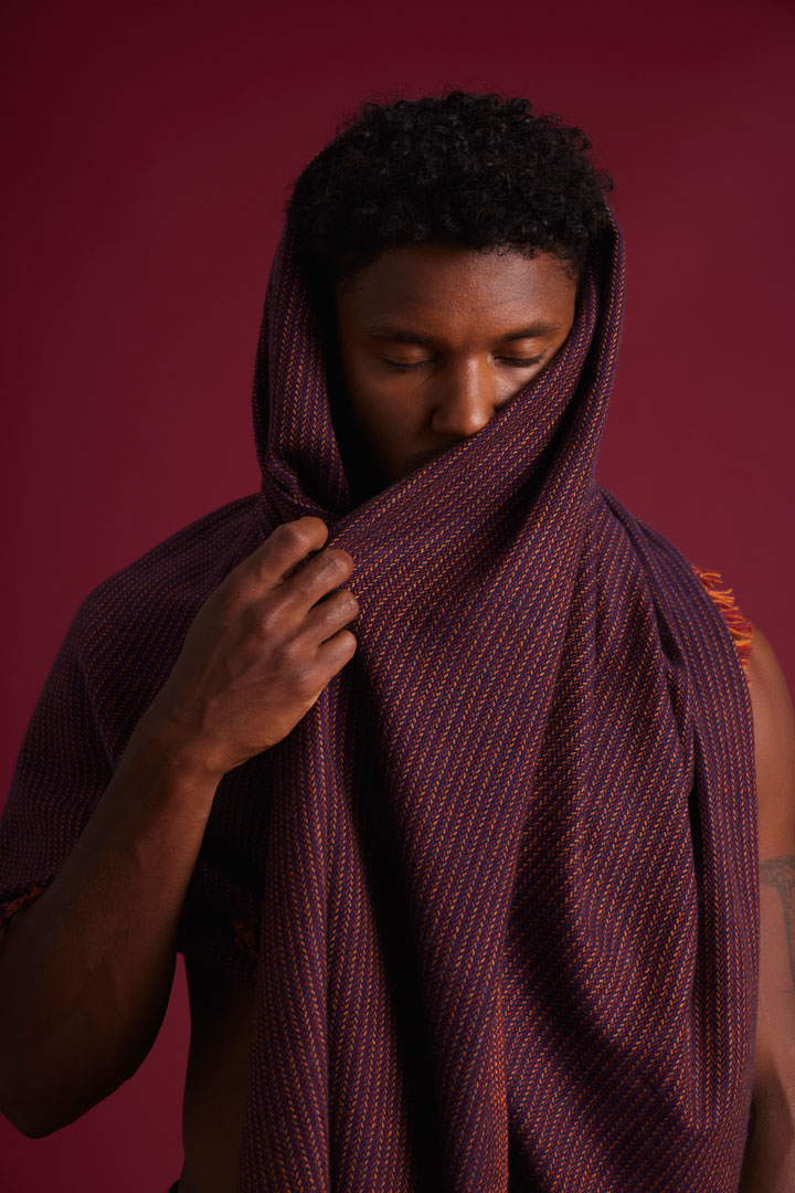Cashmere scarf Visva glow violet