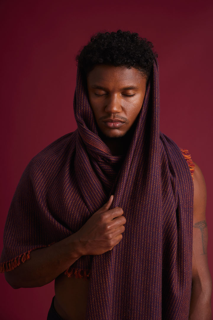 Cashmere scarf Visva glow violet