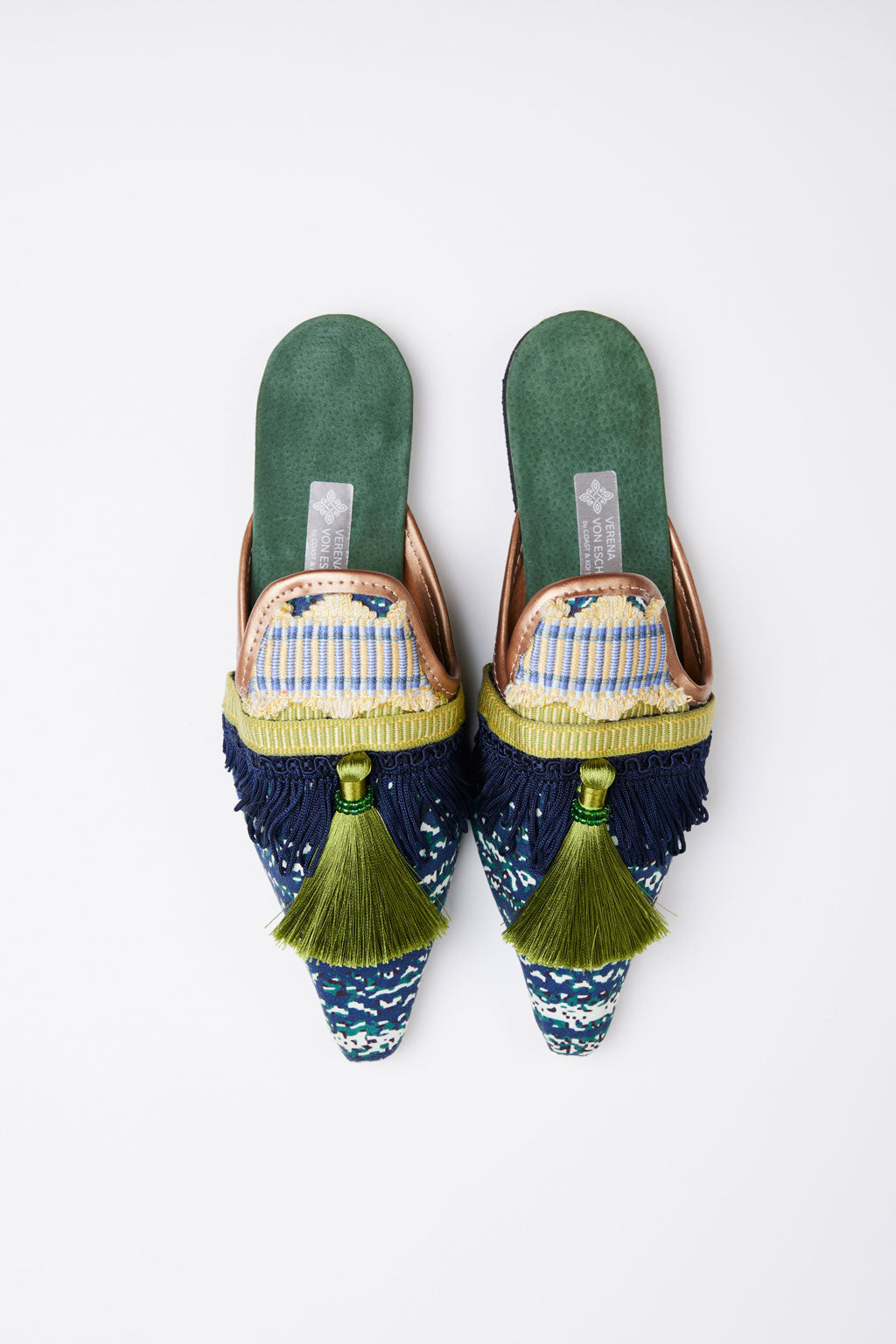 Slippers de luxe handmade Moya size. 37