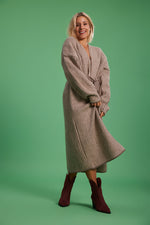 Cashmere coat Frida taupe cream