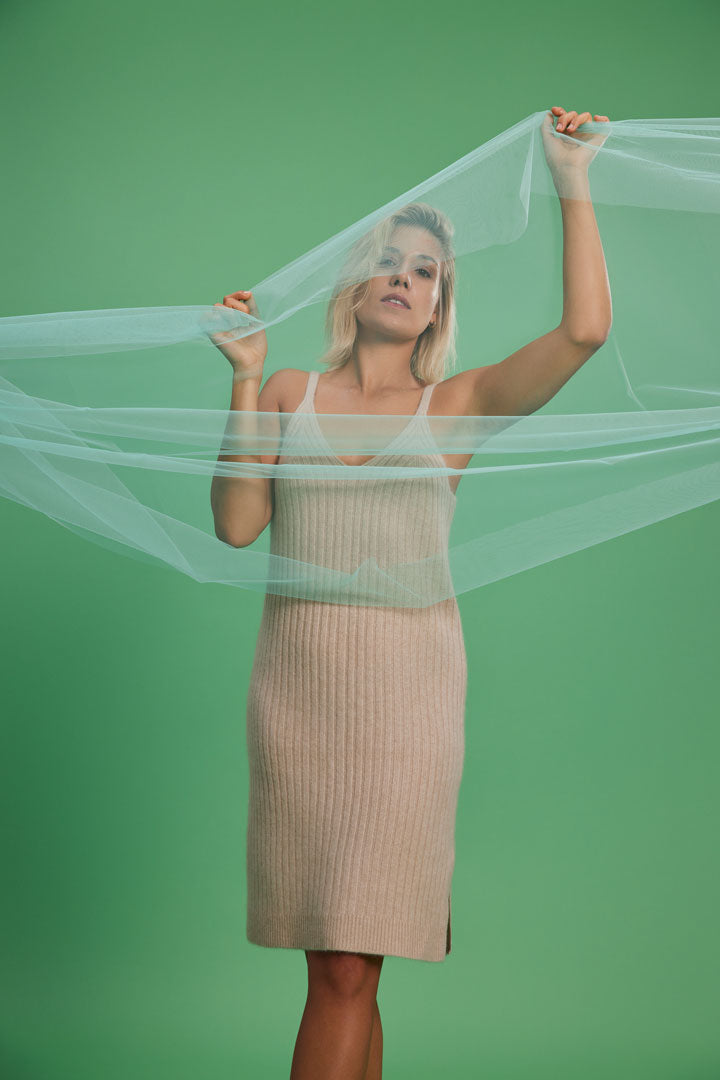 Cashmere dress Twinka natural cream 