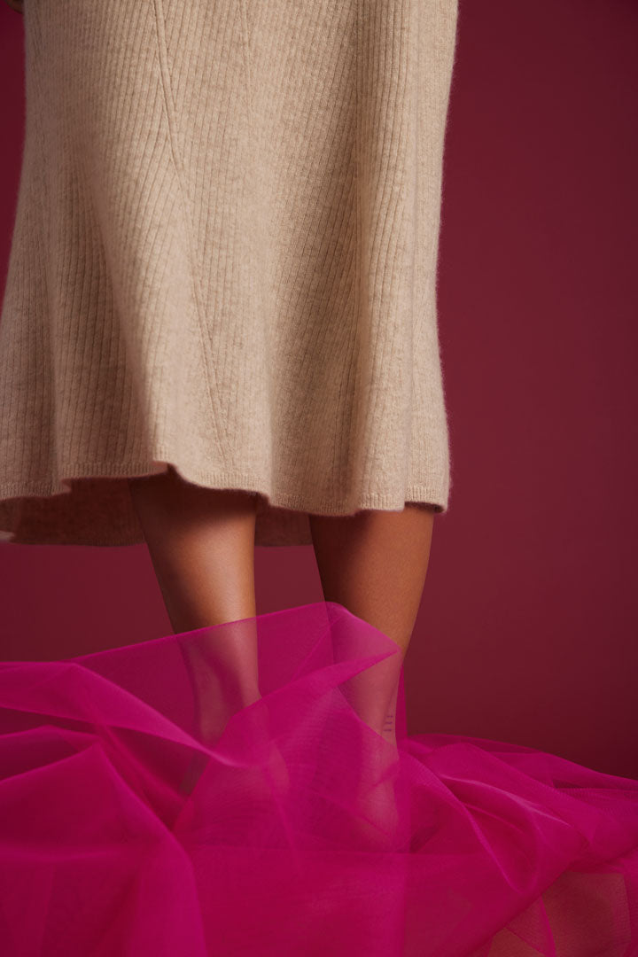 Cashmere Skirt Trendy natural cream