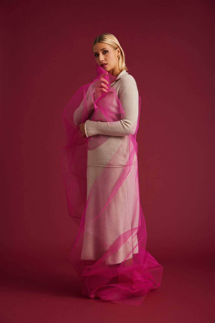 Cashmere Skirt Trendy natural cream