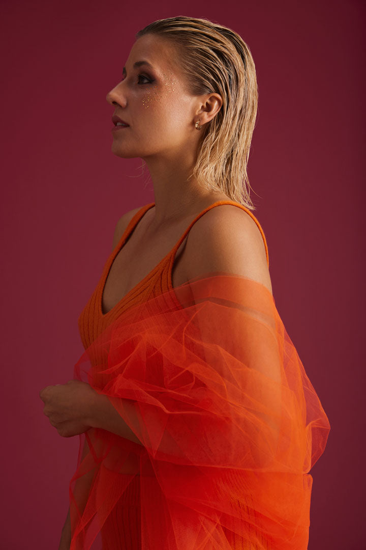 Cashmere top Twinka fruity orange