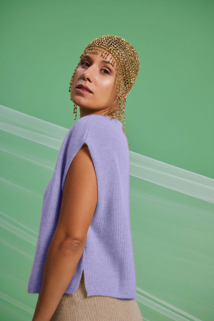 Cashmere vest Sunny cosmic sky 