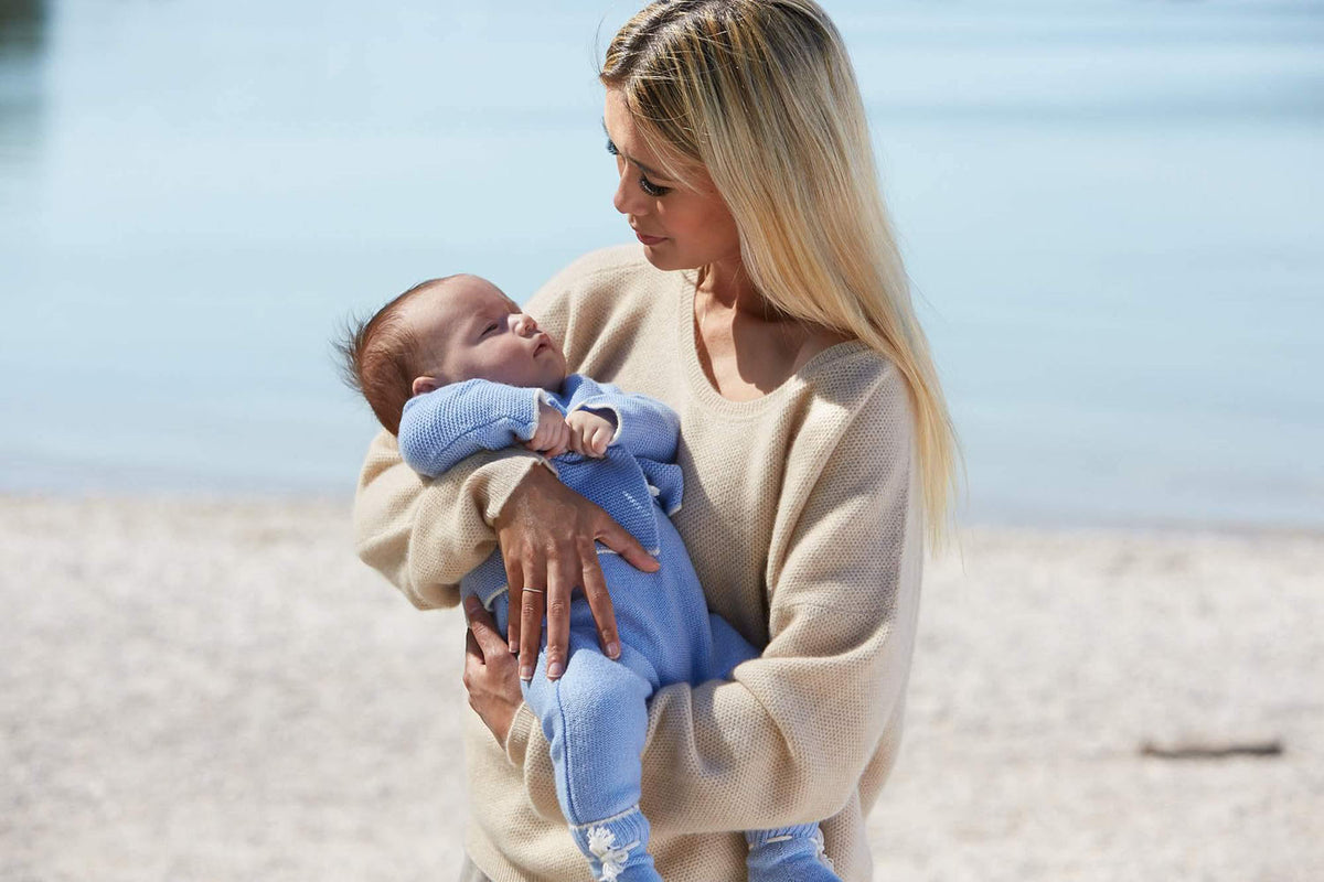 Cashmere Baby Hose Arbesa himmelblau - Verena von Eschenbach 