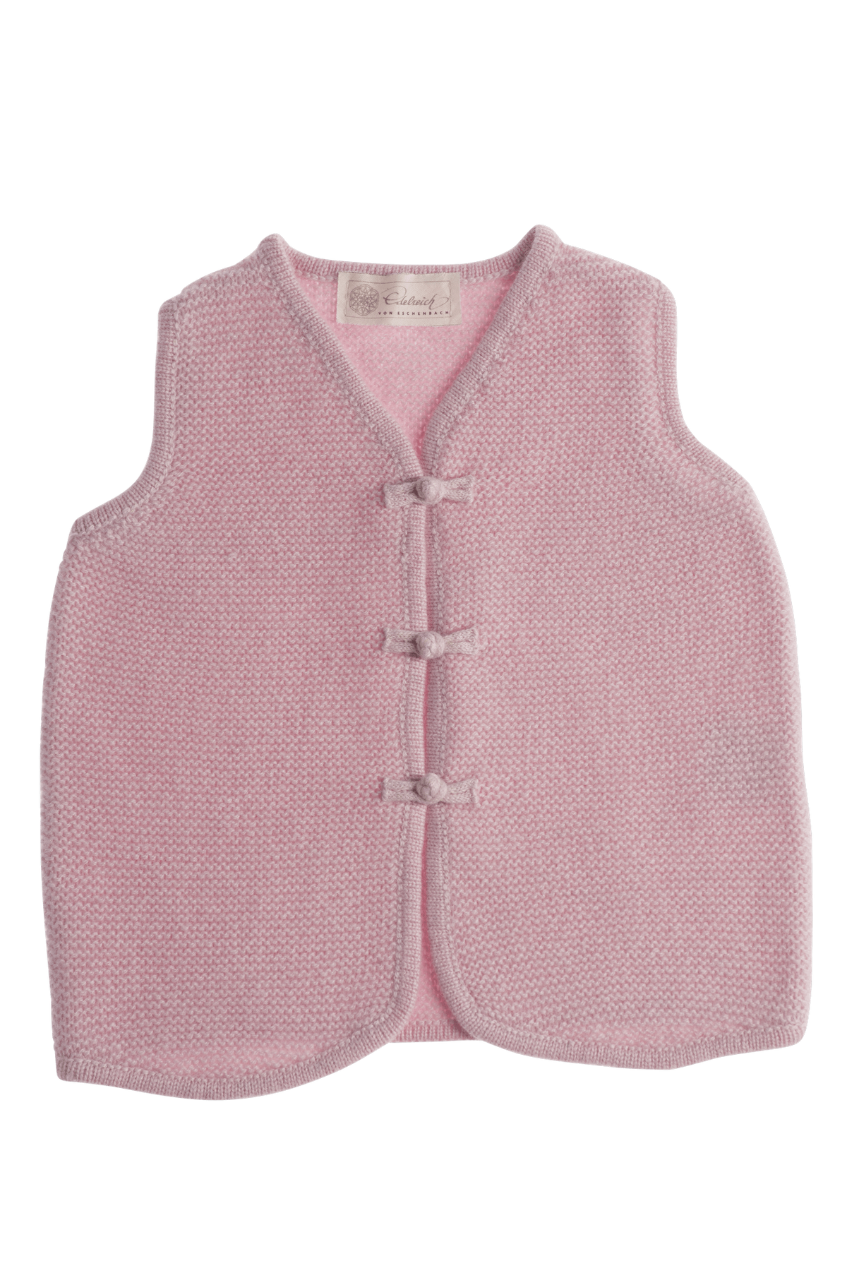 Cashmere Baby Weste Venja mit Knöpfen blütenrosa - Verena von Eschenbach 