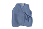 Cashmere Baby Weste Venja mit Bändchen himmelblau - Verena von Eschenbach 