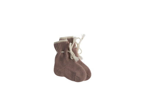 Cashmere Baby Socken mit Bändchen Sona rosé - Verena von Eschenbach 
