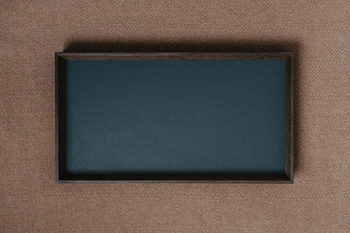 Tablett  in Holz mit farbigem Linoleum 20 x 36 cm - Verena von Eschenbach 